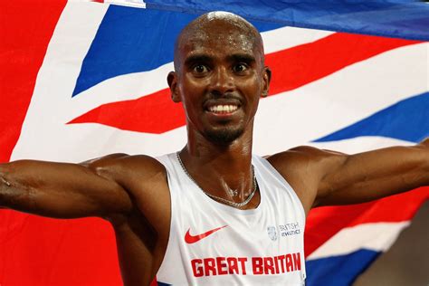 Mo Farah competing in the two-mile event