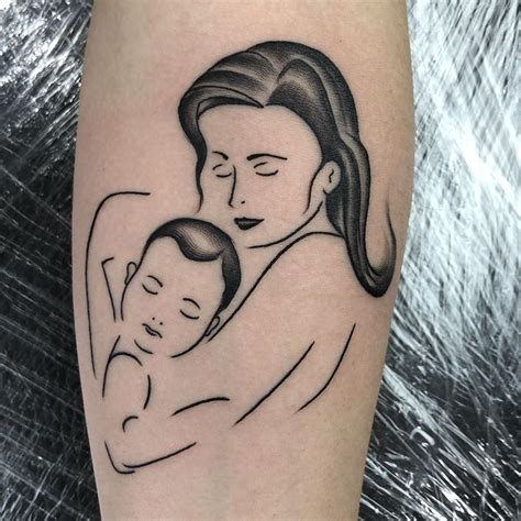 Mom and child tattoo designs for a heartfelt expression