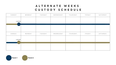 Image of a Monday to Wednesday with Mom custody schedule