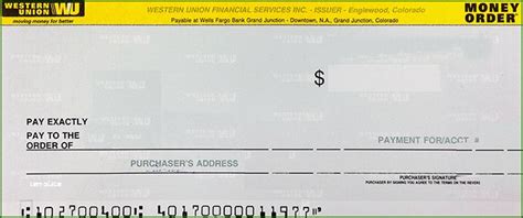 Money Order Template with Watermark