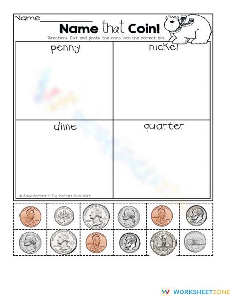 Money Sorting Worksheets