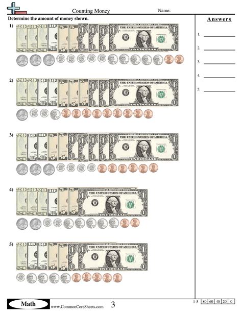 Money games worksheet