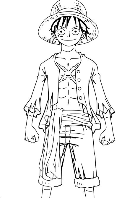 Monkey D. Luffy Coloring Page