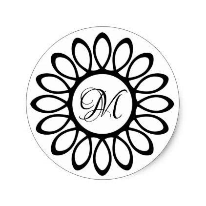 Monogram Round Stickers