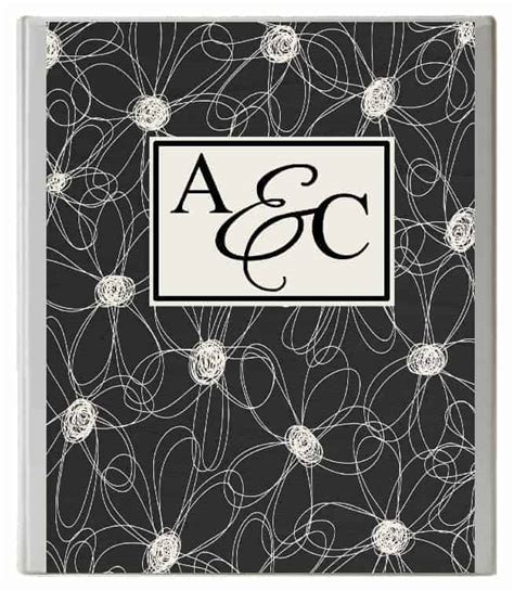 Monogrammed binder cover