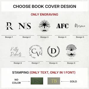 Monogrammed book cover template