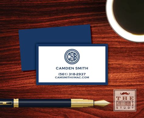 Monogrammed Business Card