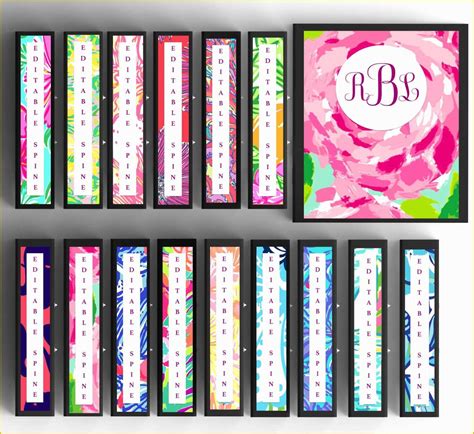 Monogrammed and Elegant Binder Spine Template