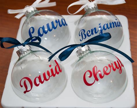 Monogrammed Glass Christmas Bulbs