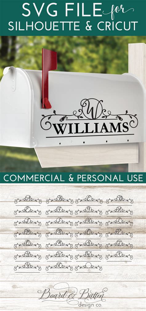 Monogrammed Mailbox Template