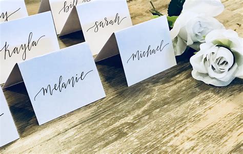 Monogrammed Table Name Card