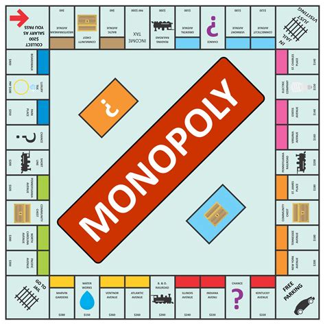 Monopoly Game Board Templates for Kids