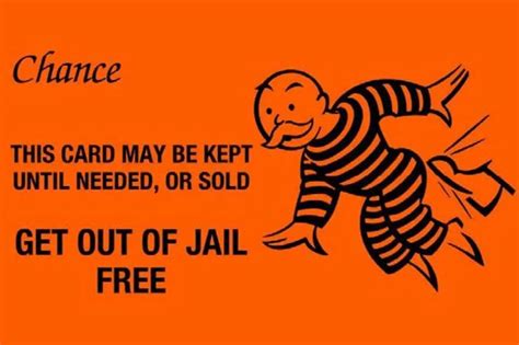 Monopoly Get Out of Jail Free Card