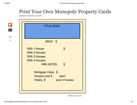 Monopoly Property Card Template 3