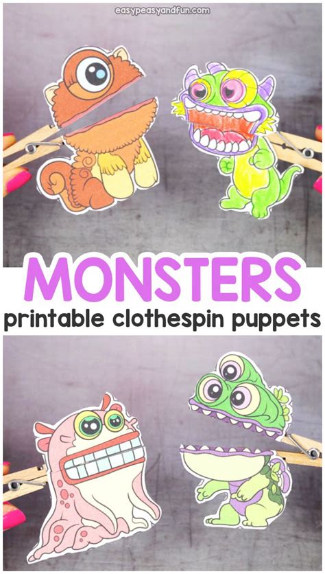 Monster Clothespin Puppet