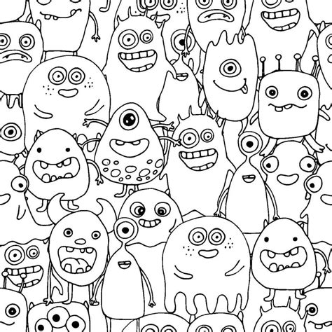 Monster Coloring Pages for Preschoolers