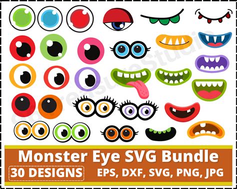 Monster eyes and mouth template ideas