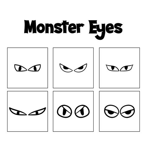 Monster eyes printable template