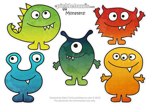 Monster Friends Puppet Printable