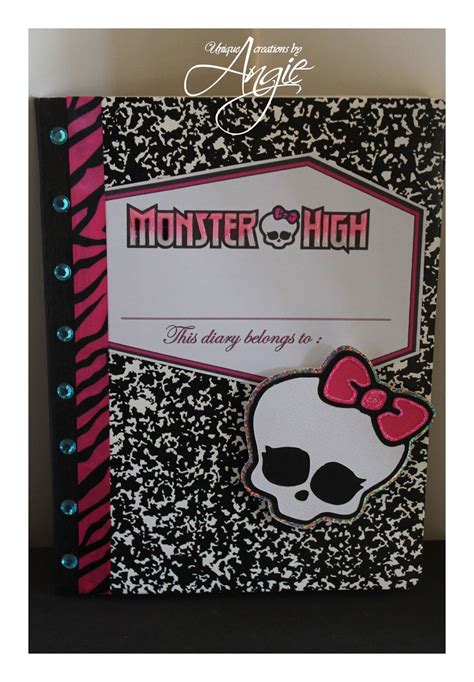 Monster High Diary Template Ideas