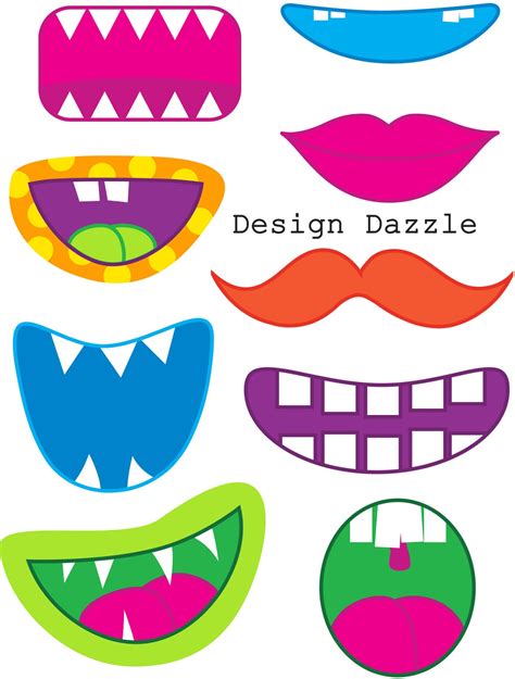 Monster mouth template printable