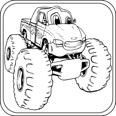 Custom Monster Truck Coloring Page