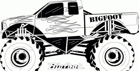 Monster Truck Coloring Pages for Kids