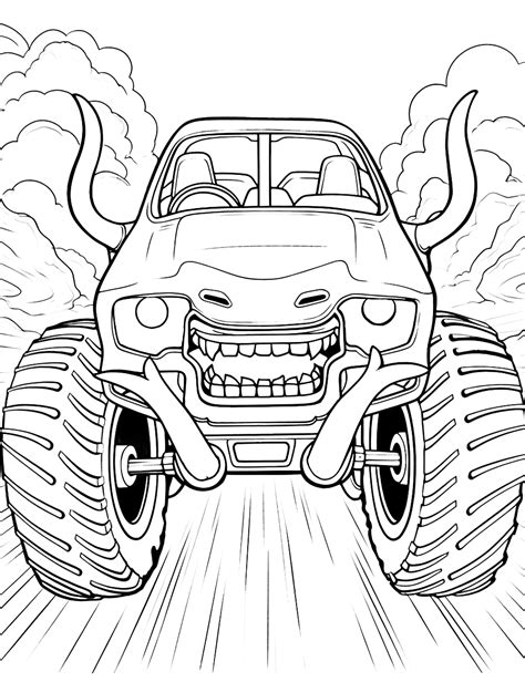 Monster Truck Beach Coloring Pages