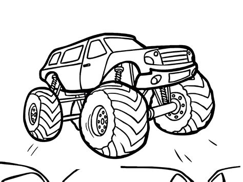 Monster Truck Forest Coloring Pages