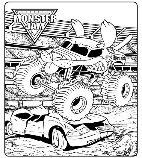 Monster Truck Stunts Coloring Pages