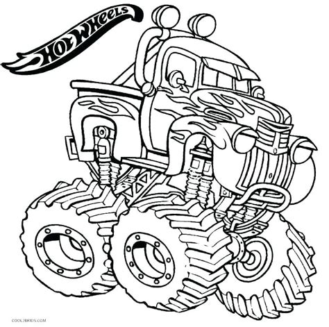 Muddy Monster Truck Coloring Page