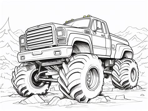 Monster Truck Off-Road Coloring Page