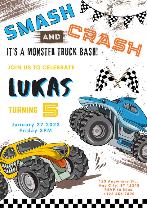 Monster Truck Invitation Tips