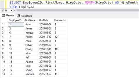 Using the MONTH and INT Functions