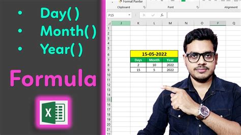 MONTH and YEAR formulas in Excel