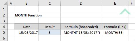 Using the MONTH function with CHOOSE