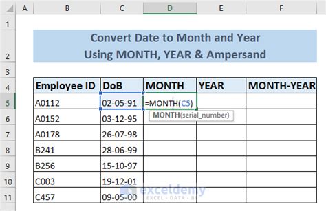 Month year date format