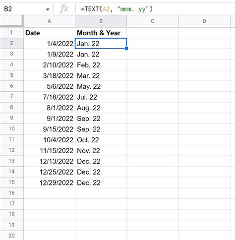 Month-Year Format in Excel