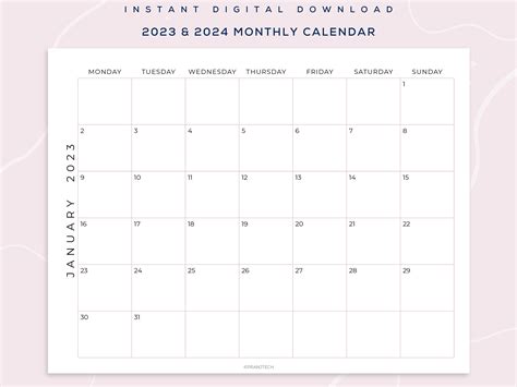 2024 Monthly Calendar Benefits