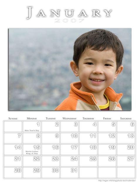 Monthly calendar template Photoshop