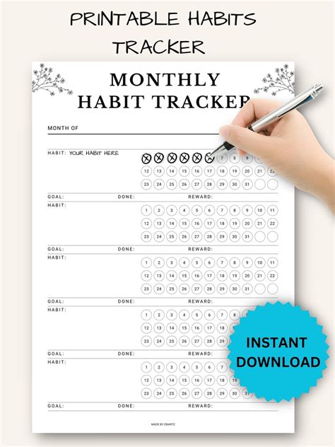 A monthly Goodnotes habit tracker template to help you stay organized