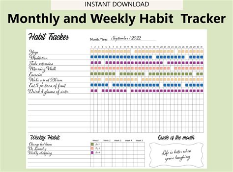 A monthly habit tracker sticker chart for kids