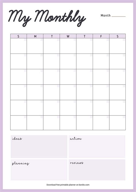 Monthly Planner Template 9