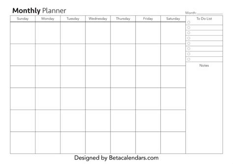 Monthly Planner Templates