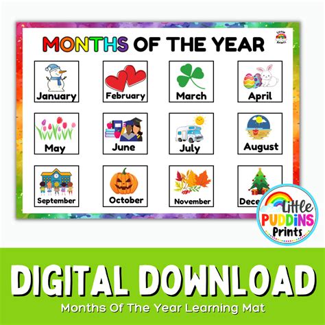 Months of the Year Educational Worksheets