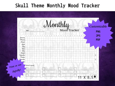 A free printable mood tracker template can help individuals monitor and manage their emotions