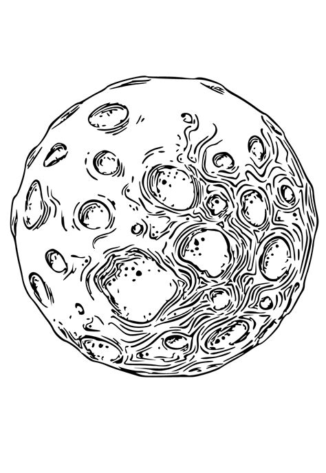 Moon Crater Coloring Page