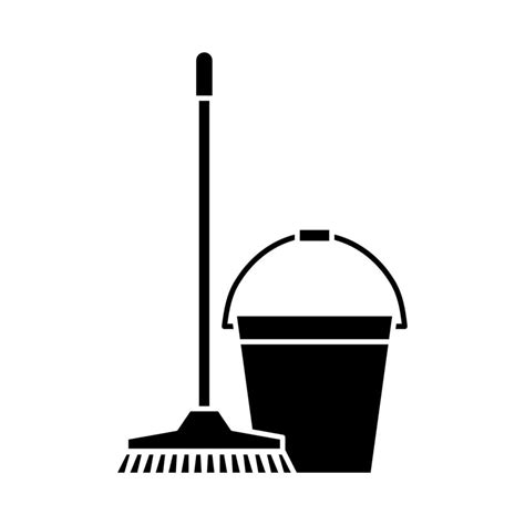 Mop and Bucket Logo Template