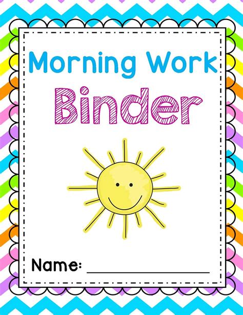 Morning binder ideas