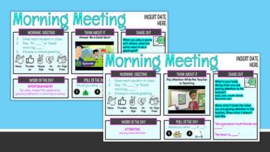 Morning Meeting Ideas for Google Slides